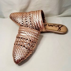 NIB Rose Gold Sam Edelman Mules